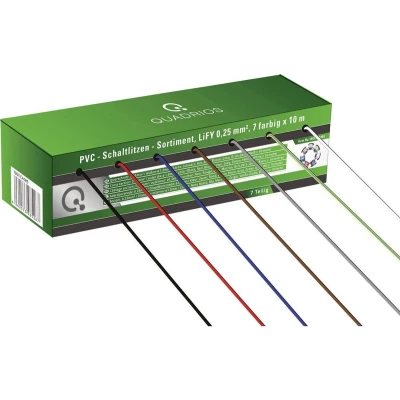 Afbeelding van Quadrios 19011CA085 Draad LiFY 1 x 0.25 mm² Blauw, Bruin, Groen, Geel, Grijs, Rood, Zwart, Wit 70 m