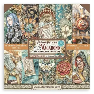 Afbeelding van Stamperia Sir Vagabond in Fantasy World 12x12 Inch Paper Pack (SBBL148)