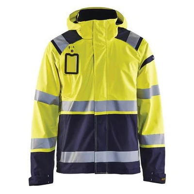 Image de Veste hardshell haute visibilité jaune fluorescent/marine
