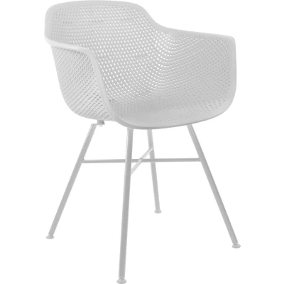 Afbeelding van Kick tuinstoel Indy Wit frame