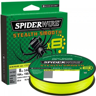 Afbeelding van Spiderwire Stealth Smooth8 Hi Vis Yellow (150m) Maat : 0.07mm