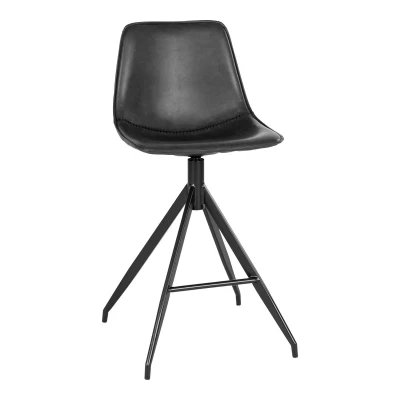 Afbeelding van Monaco Counter Chair Black set of 2