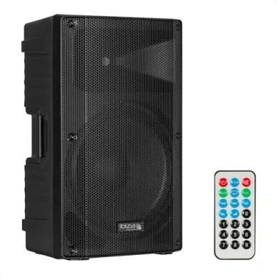 Image de Ibiza XTK15A MKII Enceinte SONO Active 15/38cm Tweeter 25mm à compression Système Bass Reflex USB, SD, Bluetooth TWS Poignées et roulettes NOUVELLE VERSION Fête, évènements, karaoké