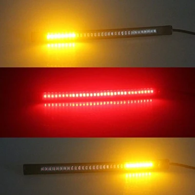 Afbeelding van Universeel achterlicht met 48 leds voor motorfiets, remlicht, knipperlicht, kentekenplaat, flexibele lichtstrip
