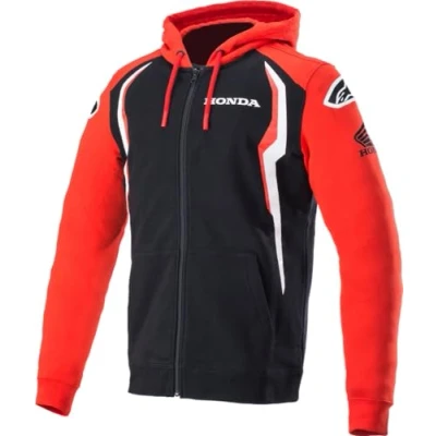 Afbeelding van Alpinestars Honda Hoodie met ritssluiting, Rood/Zwart