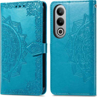 Afbeelding van iMoshion Hoesje Geschikt voor OnePlus Nord CE 4 Met Pasjeshouder Mandala Bookcase Turquoise