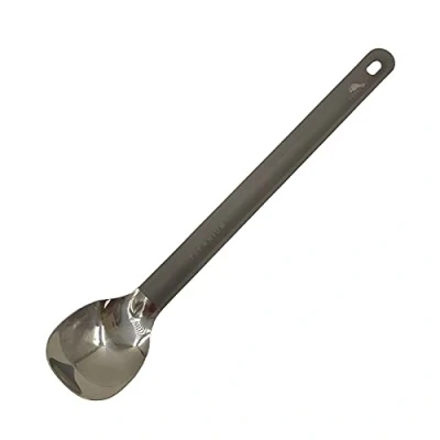 Afbeelding van TOAKS Lepel met lange steel titanium gepolijste kom outdoor camping bestek (SLV 11)