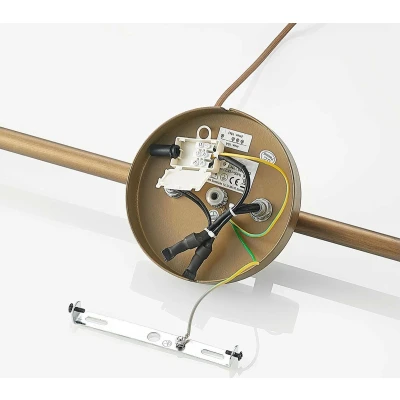 Afbeelding van Lindby hanglamp 3lichts ijzer H: 38 cm E27 messing