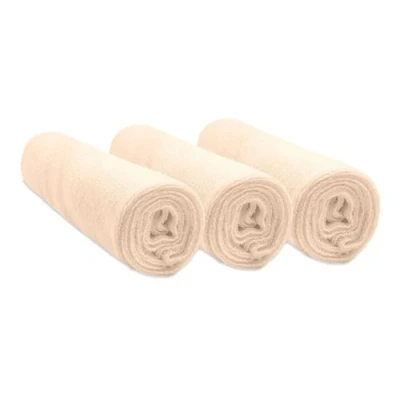 Image de Lot de 3 housses pour matelas à langer en coton Bio Couleur Ecru