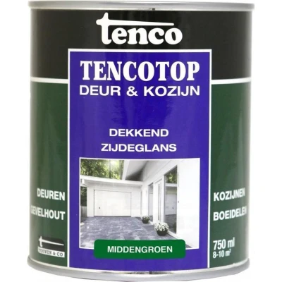 Afbeelding van Tencotop Deur &amp; Kozijn Dekkend Zijdeglans Middengroen 750 ml