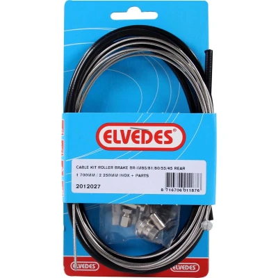 Afbeelding van Rollerbrake kabelkit Elvedes BR IM85/81/55/45 1700mm 2250mm RVS zwart (op kaart)
