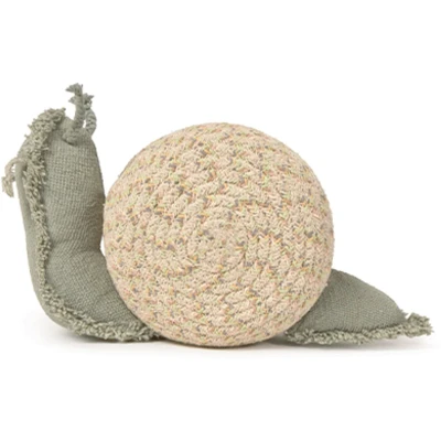 Afbeelding van Lorena Canals Opbergmand Mini Snail 25x11x15cm Beige/Groen
