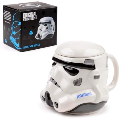 Afbeelding van Beker/Mok The Original Stormtrooper Helm Zwart/Wit Deksel Keramiek 550ml