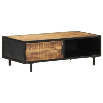 Afbeelding van Salontafel 105x50x35 cm ruw mangohout