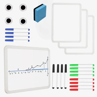 Afbeelding van Magnetic Dry Erase Board Bundle with 16 Markers (4 Pack)