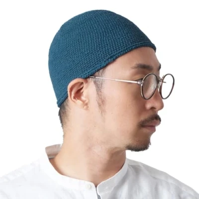 Afbeelding van CHARM Kufi muts beanie Skull Cap Fait All Main, 2 maten, Blauw