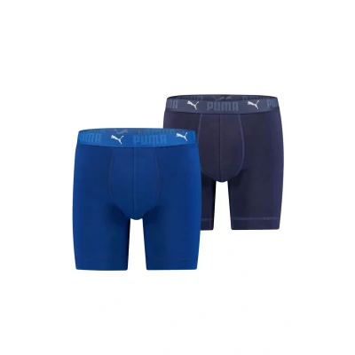 Afbeelding van Puma LONG Sport Cotton 2 PACK Boxershort, Heren, Maat: Small, Blau