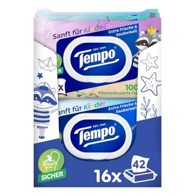 Afbeelding van Hakle 12 x 42 vel vochtig Toiletpapier Kamille &amp; Aloe Vera