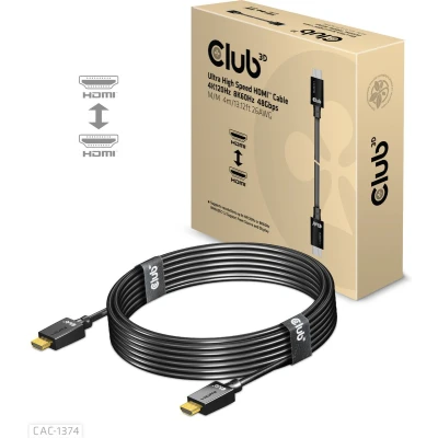Afbeelding van club3D CAC 1374 HDMI kabel Aansluitkabel A stekker 4.00 m Zwart
