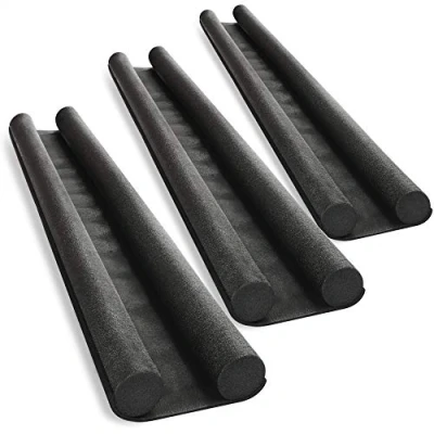 Afbeelding van COM FOUR® 3 x windscherm voor de deur deurafdichting winddicht met dubbele afdichting tocht en geluidsbescherming 86 cm