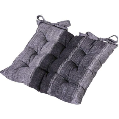 Afbeelding van Madison zitkussen Toscane 46x46 cm Denim stripe grey