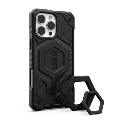 Afbeelding van Urban Armor Gear Monarch Pro MagSafe Case Bundle Backcover Apple iPhone 16 Max Carbon, Zwart compatible