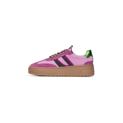 Afbeelding van PS Poelman Sneakers laag, Dames, Maat: 41, Pink with combination Leer en textiel