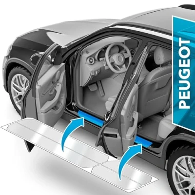 Afbeelding van Instaplijsten voor auto carrosserie Peugeot 5008 II I 2017 2024 accessoires krasbestendige stickers transparant