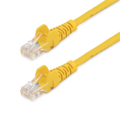 Image de StarTech.com Câble réseau Cat5e UTP sans crochet cordon Ethernet RJ45 anti accroc M/M de raccordement 1 m jaune