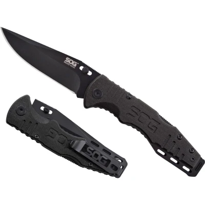 Afbeelding van SOG Knives Salute Mini Black Clampack Zakmes Zwart