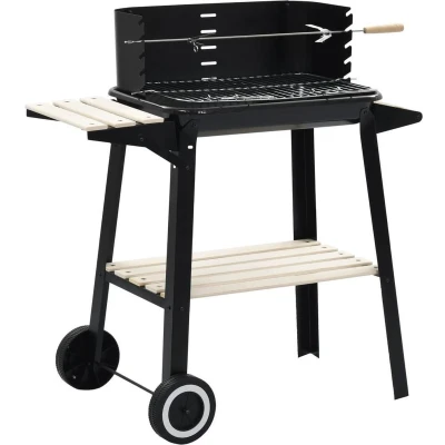 Afbeelding van Houtskoolbarbecue staand met wieltjes