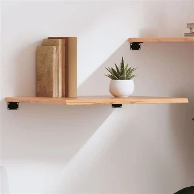 Afbeelding van Wandschap 60x60x2 cm behandeld massief eikenhout lichtbruin