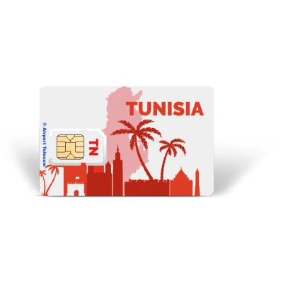 Afbeelding van Simkaart Tunesië Unlimited Data + Onbeperkt Bellen Prepaid Met Snel 4G/5G Internet En Op Reis In Midden Oosten Airport Telecom