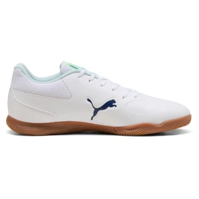 Afbeelding van Puma Truco III Zaalvoetbalschoenen, Heren, Maat: 47, White/aqua/fizzy light Schoenen