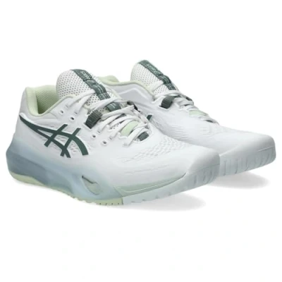 Afbeelding van Asics GEL Resolution X Tennisschoenen voor alle ondergronden, Dames, Maat: 39.5, White/monument blue Kunststof
