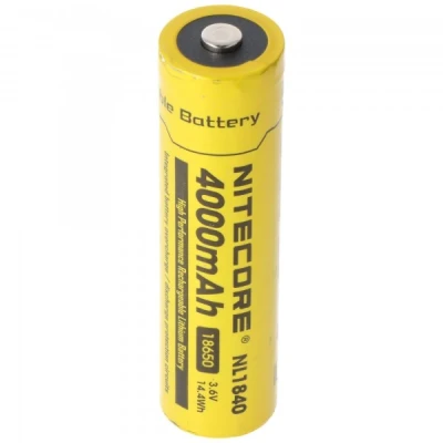 Afbeelding van Nitecore 18650 Li Ion accu, NL1840, 4000mAh, met beveiligingscircuit