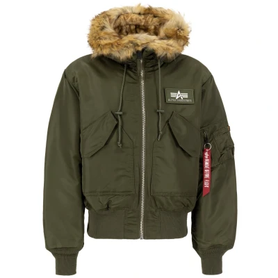 Image de Alpha Industries Bomber Jacket 45P Hooded Custom dark green S