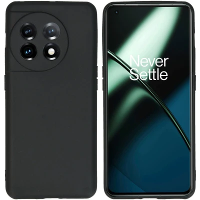 Afbeelding van iMoshion Hoesje Geschikt voor OnePlus 11 Siliconen Color Backcover Zwart