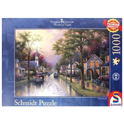 Afbeelding van Schmidt Puzzel Kinkade Hometown Morning