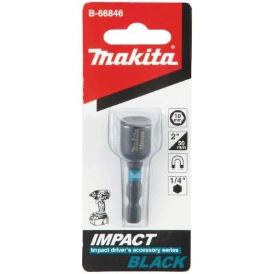 Afbeelding van Makita Dopsl 10X50mm 1/4 Impblk Magn B 66846