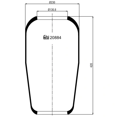 Afbeelding van Febi Bilstein Veerbalg 20884