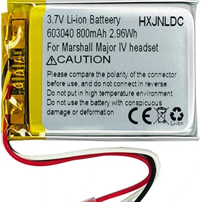 Afbeelding van DC 3.7v 800mAh 603040 Li ION batterij vervanging voor Marshall Mid Major II III IV Bluetooth Headphones VDL603040 SR603040