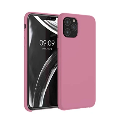 Afbeelding van kwmobile telefoonhoesje geschikt voor Apple iPhone 11 Pro Hoesje met siliconen coating Smartphone case in donkerroze