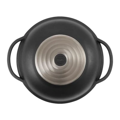 Afbeelding van Berndes Vario Click Induction wok met deksel aluminium Ø 32 cm Zwart
