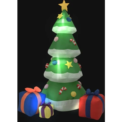 Afbeelding van Kerstdecoratie opblaasbaar kerstboom LED binnen/buiten 240 cm