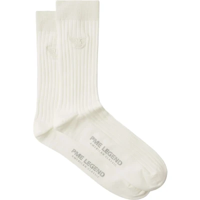 Afbeelding van PME Legend Rib socks 2 pack White sokken One size