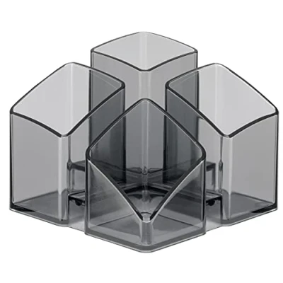 Image de HAN Pot à crayons SCALA, 4 compartiments, gris transparent