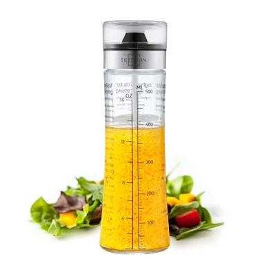 Afbeelding van Silberthal Dressing Shaker 500 ml Glas Met Recepten Transparant