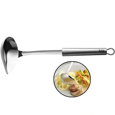 Afbeelding van Silit Classic Line Sauslepel 28 cm, pollepel met schenktuit van gepolijst roestvrij staal, vaatwasmachinebestendig