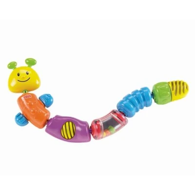 Afbeelding van Fisher Price Activiteitenrups, speelgoed om in elkaar te steken en aan vullen de motoriek van baby ontwikkelen, 6 maanden ouder, W9834
